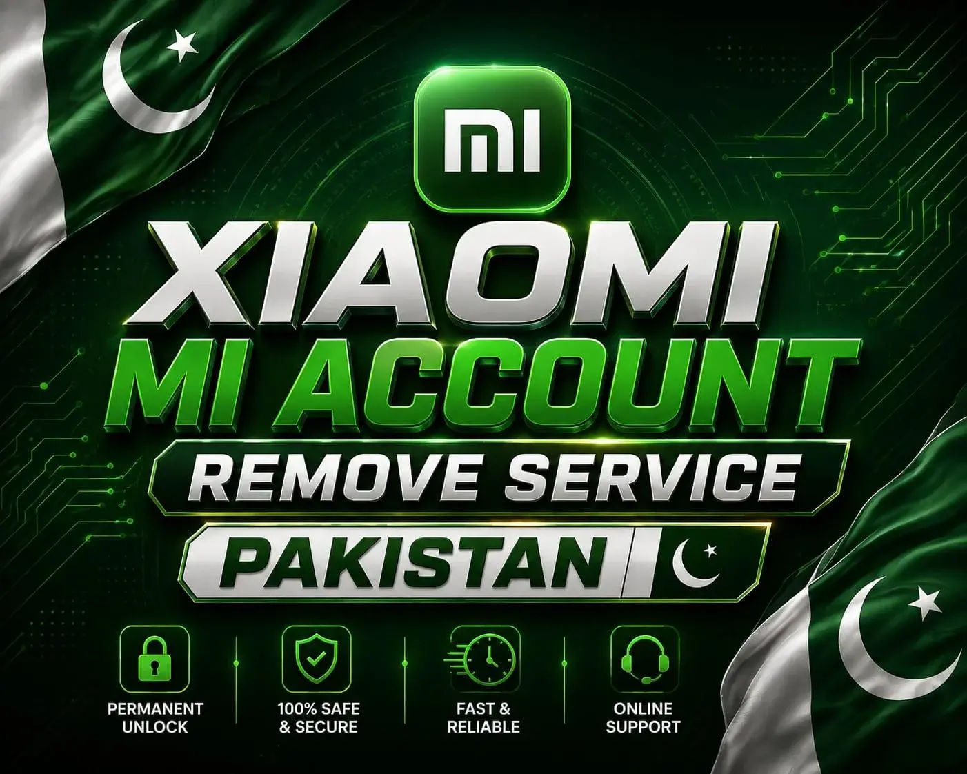 Pakistan  Mi Account Lock Remove Clean (Direct Access 
