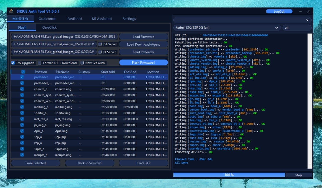 Sirius Auth Tool Add Credit - Existing User